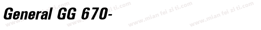 General GG 670字体转换